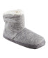 ფოტო #1 პროდუქტის Women's Microsuede and Heathered Knit Marisol Boot Slipper, Online Only