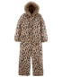 Фото #2 товара Kid Leopard Fleece-Lined Snowsuit 5