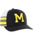 ფოტო #3 პროდუქტის Men's Navy Distressed Michigan Wolverines Straight Eight Adjustable Trucker Hat