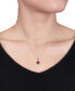 Фото #2 товара Macy's lab-Grown Ruby (2-3/4 ct. t.w.) & Diamond (1/20 ct. t.w.) Heart 18" Pendant Necklace in Sterling Silver