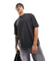 ASOS Dark Future oversized t-shirt in washed black with spray back print