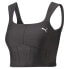 Puma Oa X Train Sleeveless Scoop Neck Athletic Crop Top Womens Black Casual Tops