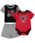 ფოტო #1 პროდუქტის Infant Boys and Girls Black Portland Trail Blazers Team Putting Up Numbers Bodysuit T-shirt and Shorts Set