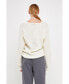 ფოტო #3 პროდუქტის Women's V-neckline Long Sleeve Sweater