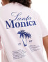 Pimkie Santa Monica motif t-shirt in pink