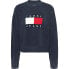 TOMMY JEANS Melange Flag Ext sweater Dark Night Navy Melange, M - фото #2