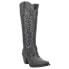 Фото #2 товара Dingo High Cotton Embroidery Snip Toe Cowboy Womens Black Casual Boots 01-DI936