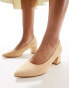 Truffle Collection block heel court shoes in beige