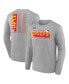 ფოტო #1 პროდუქტის Men's Heather Charcoal Kansas City Chiefs Super Bowl LVIII Roster Long Sleeve T-shirt