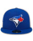 Кепка New Era мужская с защитой от солнца "Toronto Blue Jays 59Fifty" черно-голубая Royal Gray, 7 1/2 - фото #4