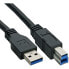 Фото #1 товара InLine USB 3.2 Gen.1 Cable Type A male / Type B male - black - 0.3m
