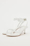 Фото #3 товара Lace up high-heel leather sandals ZARA