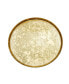 11" Gold Glitter Dinner Plates with Raised Rim 4 Piece Set, Service for 4