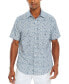 Men's Floral Print Short-Sleeve Button-Up Shirt