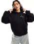 Good For Nothing crop oversized logo hoodie in black