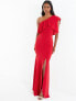 Фото #1 товара Women's Maxi Dress With One Shoulder And Slit Detail