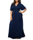 Фото #1 товара Plus Size Indie Flair Maxi Dress with Kimono Sleeves