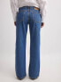 Фото #2 товара NA-KD low waist straight leg jeans in mid blue