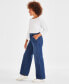 Фото #2 товара Petite High-Rise Wide-Leg Jeans, Created for Macy's