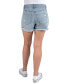 ფოტო #2 პროდუქტის Juniors' Cotton High-Rise Embellished Distress Shorts