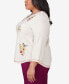 Plus Size Classic Sunflowers And Birds Top Бежевый, 2X - фото #4