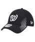 Фото #1 товара Men's Black Washington Nationals Active Dash Mark 39THIRTY Flex Hat