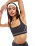 Фото #1 товара ASOS 4505 square neck washed medium support sports bra in grey