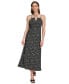 Women's Printed Strappy Sleeveless Midi Dress Черный, 12 - фото #1