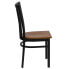 Фото #1 товара Hercules Series Black School House Back Metal Restaurant Chair - Cherry Wood Seat