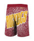 Фото #4 товара Men's Red Houston Rockets Hardwood Classics Jumbotron Sublimated Shorts