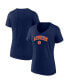 ფოტო #1 პროდუქტის Women's Navy Auburn Tigers Evergreen Campus V-Neck T-shirt