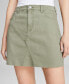 Women's Raw-Edge-Hem Mini Twill Skirt, Created for Macy's