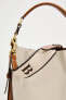 Фото #4 товара Холщовая сумка-мешок с декоративной строчкой ZARA