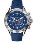 ფოტო #1 პროდუქტის Men's N14555G NST Chrono Blue Resin Strap Watch