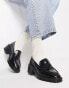 Фото #1 товара & Other Stories leather chunky sole loafer shoes in black