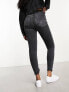 Фото #6 товара Stradivarius super high waist skinny jean in washed black