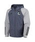 Фото #3 товара Men's Charcoal Minnesota United FC All-Weather Raglan Hoodie Full-Zip Jacket