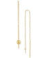 ფოტო #1 პროდუქტის Textured Disc Threader Earrings in 14k Gold