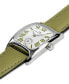 Women's Swiss American Classic Small Second Green Leather Strap Watch 24x27mm