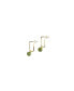 ფოტო #1 პროდუქტის Pin — Green jade bead gold earrings