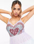 Фото #8 товара Maya embellished heart mini dress in multicolour