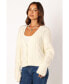 ფოტო #2 პროდუქტის Women's Alessandra Crystal Button Cardigan