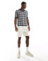 ASOS DESIGN knitted crochet revere polo in navy, sage green and pink