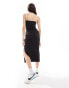 Tommy Jeans tonal script midi dress in black