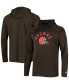 Фото #2 товара Men's Brown Cleveland Browns Raglan Long Sleeve Hoodie T-shirt