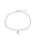 Sterling Silver Larimar Dolphin Anklet