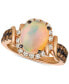 ფოტო #1 პროდუქტის Chocolate & Nude™ Neopolitan Opal™ (7/8 ct. t.w.) & Diamond (5/8 ct. t.w.) Ring in 14k Rose Gold