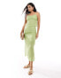 Фото #4 товара Pieces textured cami top co-ord in green