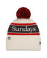 ფოტო #1 პროდუქტის Men's Stone Atlanta Falcons Sundays Cuffed Pom Knit Hat