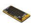 Фото #3 товара Logitech POP Keys Wireless Mechanical Keyboard With Emoji Keys - Mini - RF Wireless + Bluetooth - Mechanical - QWERTZ - Black - Grey - Yellow